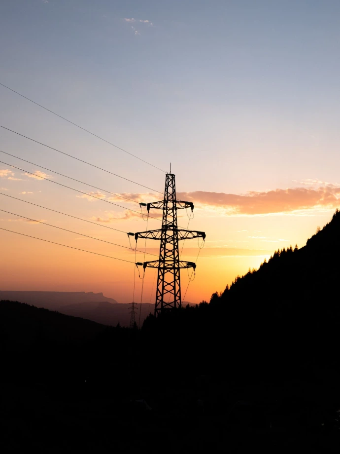 pylône électricité soleil ciel coucher de soleil paysage